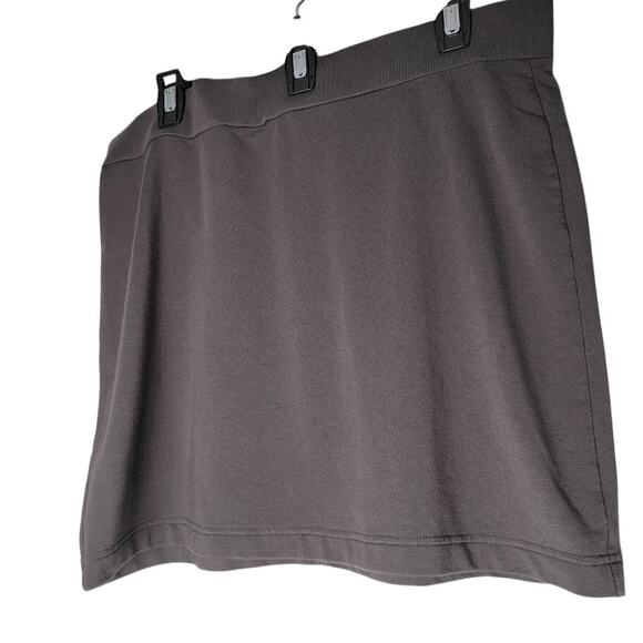 Pure Jill Gray Knit Skirt Size Large Pima Cotton Modal Soft Comfort Basic - Picture 1 of 5